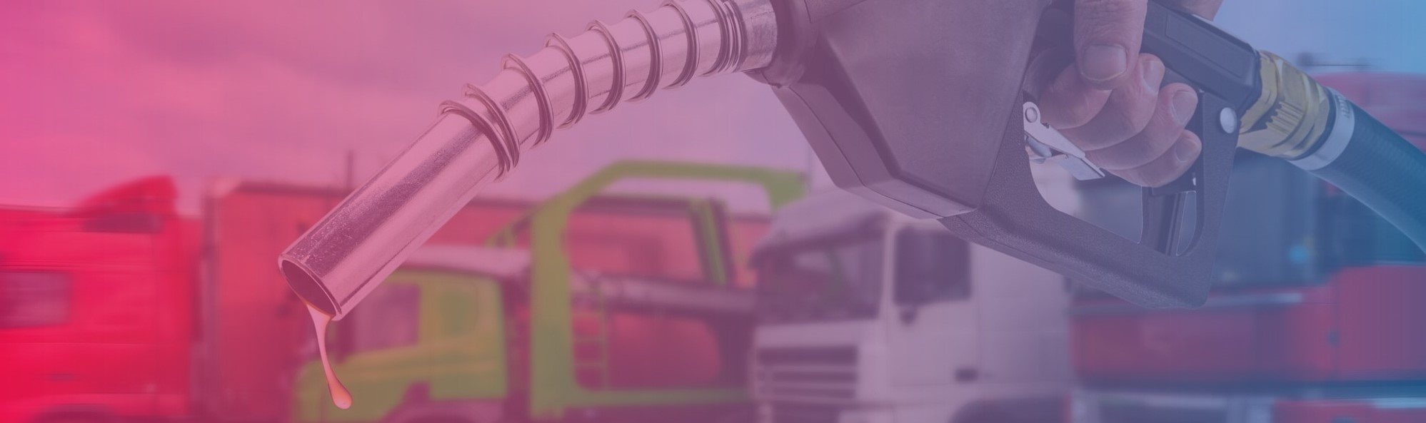 Mangueira de combustível representam os caminhões a diesel